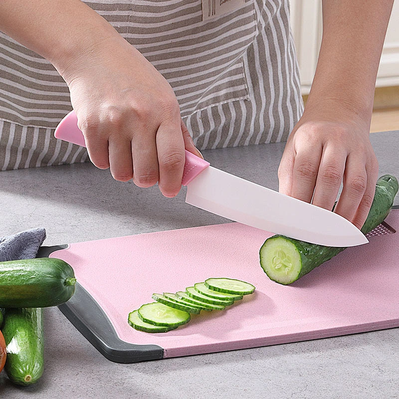 Kitchen Accessories ABS and Ceramic Mini Fruit Knife Set With Cutting Board
