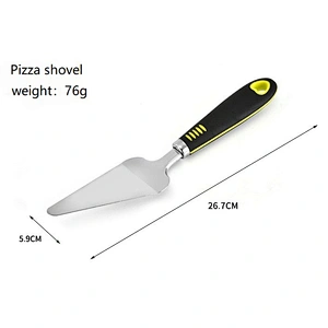 Metal Kitchen Baking Tools, Stainless Steel Pizza Shovel With Plastic Handle