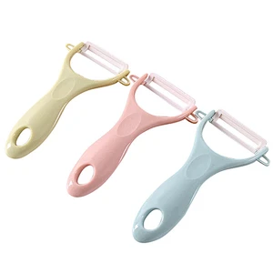 Colorful Kitchen Mini Ceramic Plastic Paring Vegetable and Fruit Knife Sets