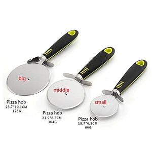 3 Sizes Stainless Steel Pizza Cutter Wheel, Pizza Hob Tools Set