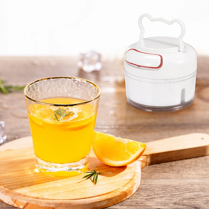 Manual Food Chopper with 3 Blades, Mini Blender Vegetable Cutter Slicer