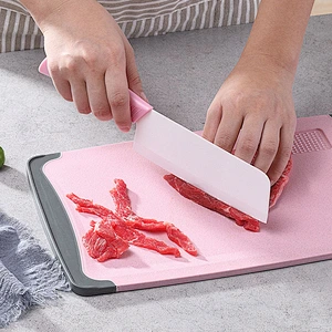 Kitchen Accessories ABS and Ceramic Mini Fruit Knife Set With Cutting Board