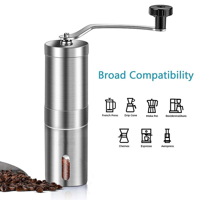 Stainless Steel Hand Made, Manual Coffee Mill Grinder For Sale