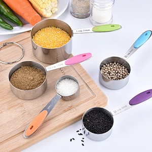 Hot Selling Food Grade 304 Stainless Steel Measuring Cups and Spoons