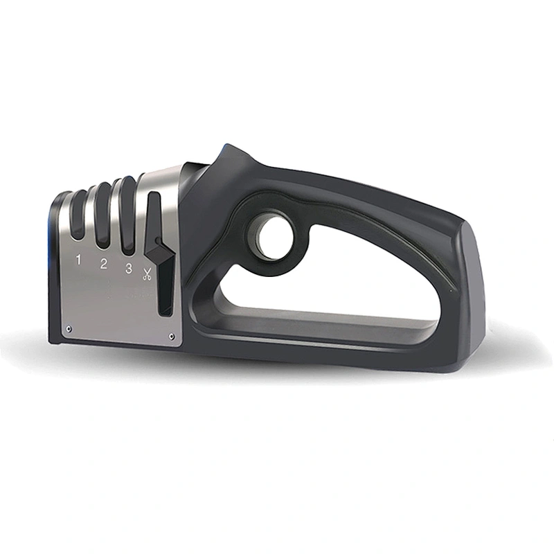 Durable handle composite 3 stage scissors kitchen knife sharpener