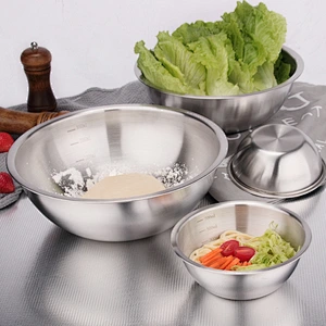 FDA Certificated Food Grade 304 Stainless Steel Mixing Bowl Sets