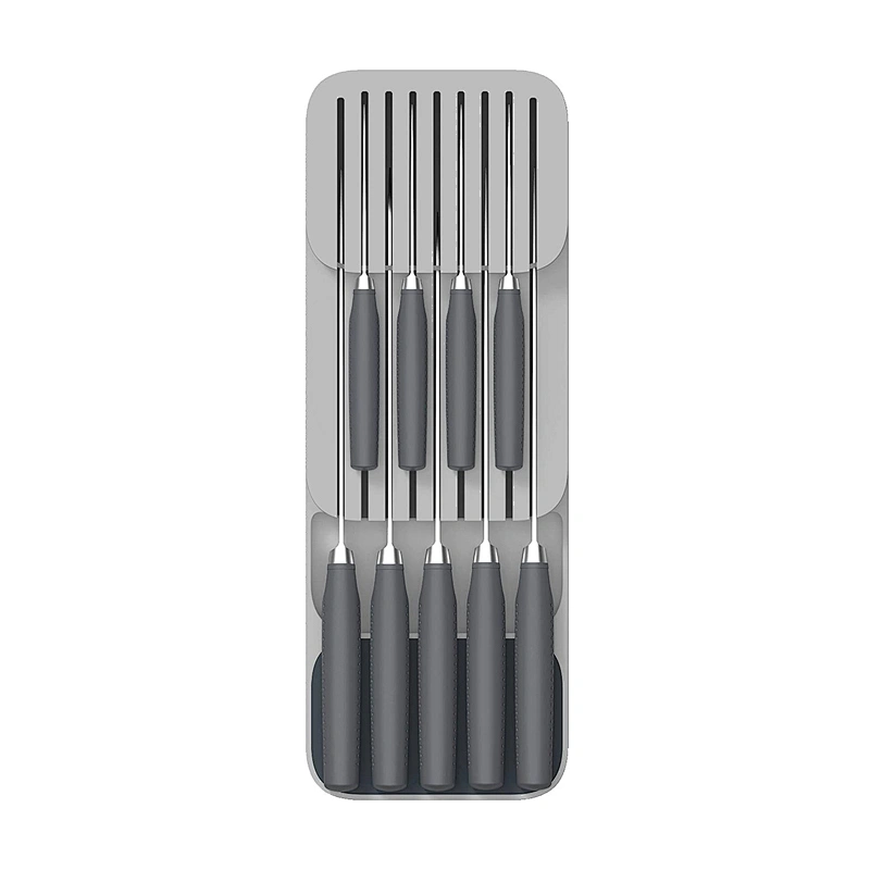 Plastic Kitchen Drawer Organizer Tray For Flatware, Cutlery and Knife Storage