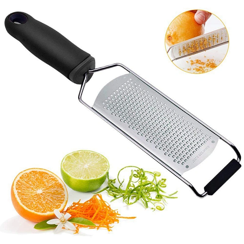 Professional Metal Kitchen Ware Stainless Steel Cheese Grater / Lemon Zester