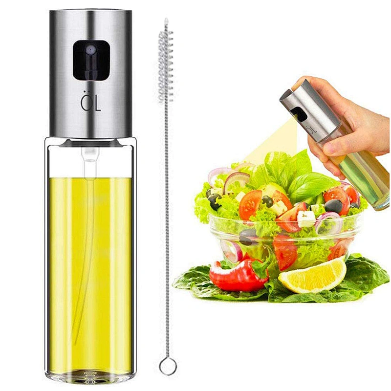 Metal Vinegar Dispenser, Olive Oil Sprayer Bottle For Cooking BBQ, Salad