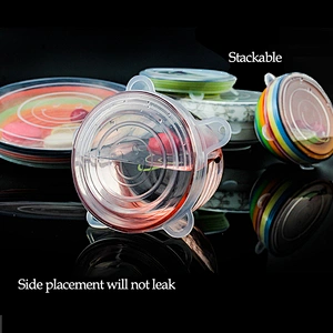 Reusable Silicone Stretch Libs, Leak-proof Storage Silicone Food Cover
