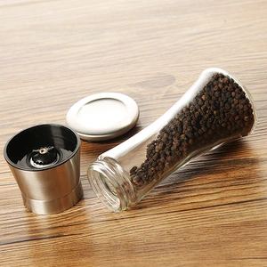 Manual Stainless Steel Design Sea Salt and Pepper Slice Mill Grinder