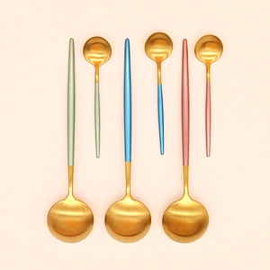 Customized Vintage 304 Stainless Steel Cutlery Dinner Spoon, Knife and Fork Set