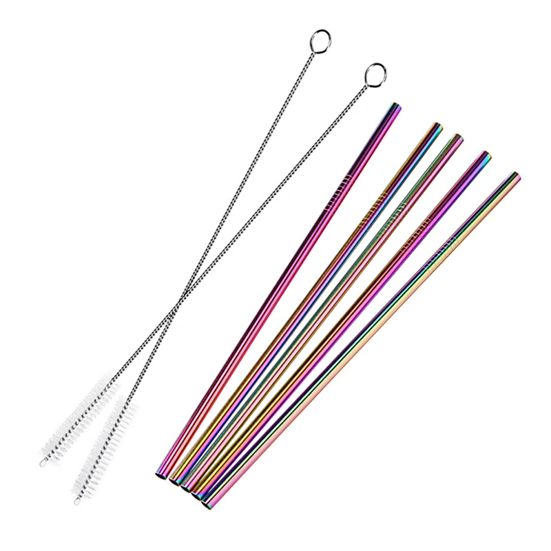 Wholesale Stainless Steel Environmental Protection Non-disposable Elbow Metal Thick Straw