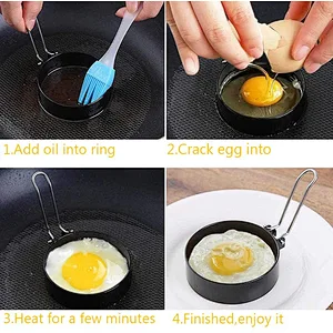 Iron Spray non-stick egg mold  tool  / circle egg mold with handle