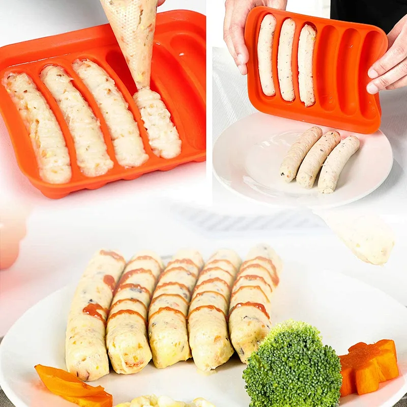 Food Grade Non Stick DIY Silicone Hot Dog Sausage Mold / Form