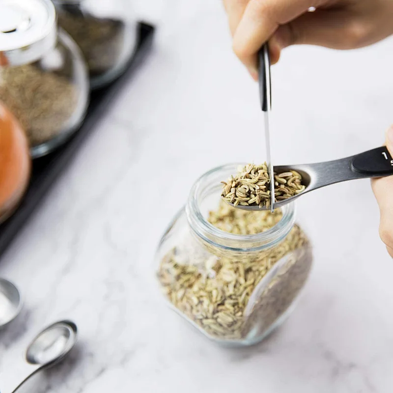 Premium Magnetic Double Ended Stainless Steel Measuring Spoons Set