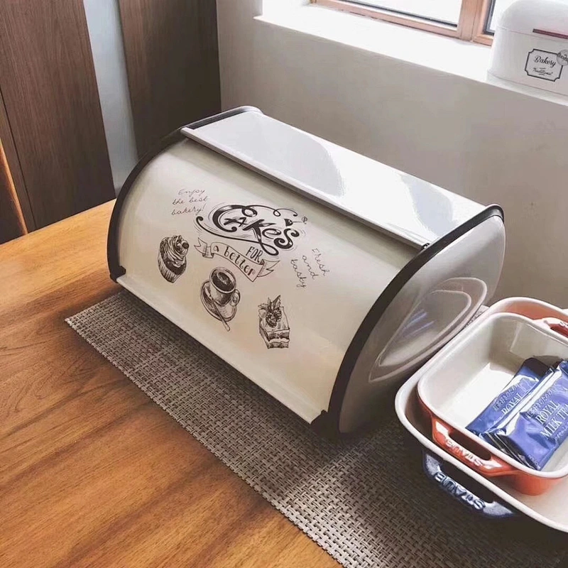 Kitchen Accessories Food Grade Metal, Stainless Steel Bread Storage Box / Bin