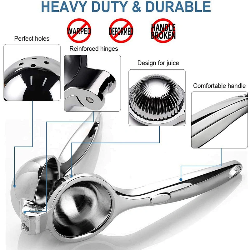 Stainless Steel / Zinc Alloy Manual Citrus, Lemon Squeezer For Juice
