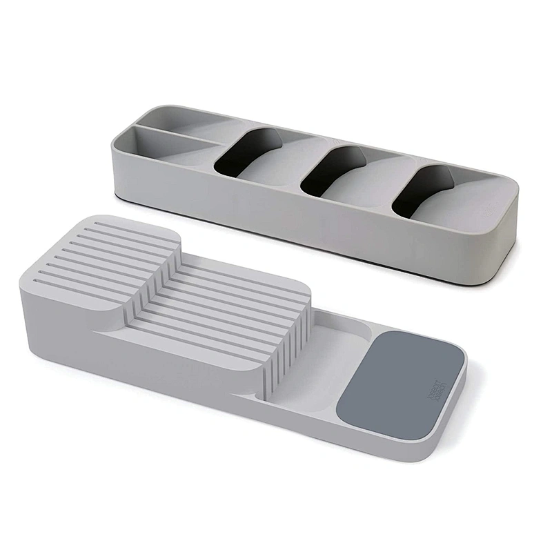 Plastic Kitchen Drawer Organizer Tray For Flatware, Cutlery and Knife Storage