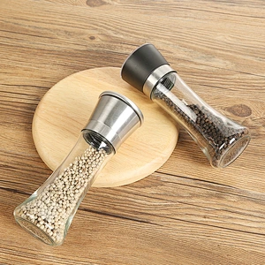 Manual Stainless Steel Design Sea Salt and Pepper Slice Mill Grinder