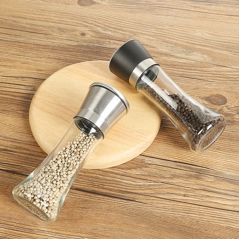 Manual Stainless Steel Design Sea Salt and Pepper Slice Mill Grinder