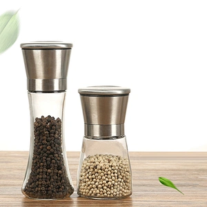 Manual Stainless Steel Design Sea Salt and Pepper Slice Mill Grinder