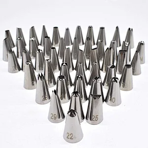 Multi Shape Cake Decorating Stainless Steel Piping Tips, Piping Nozzles