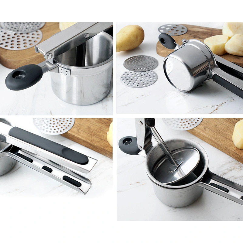 Hot Sale Kitchen Tool Stainless Steel Potato or Fruit Masher & Presser