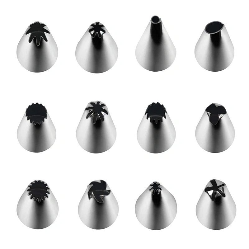 Multi Shape Cake Decorating Stainless Steel Piping Tips, Piping Nozzles