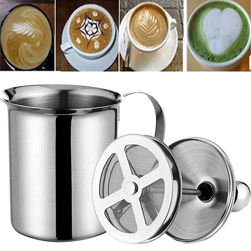 Hot Sale Metal / Stainless Steel Manual Milk Foam Maker, Frother For Coffee
