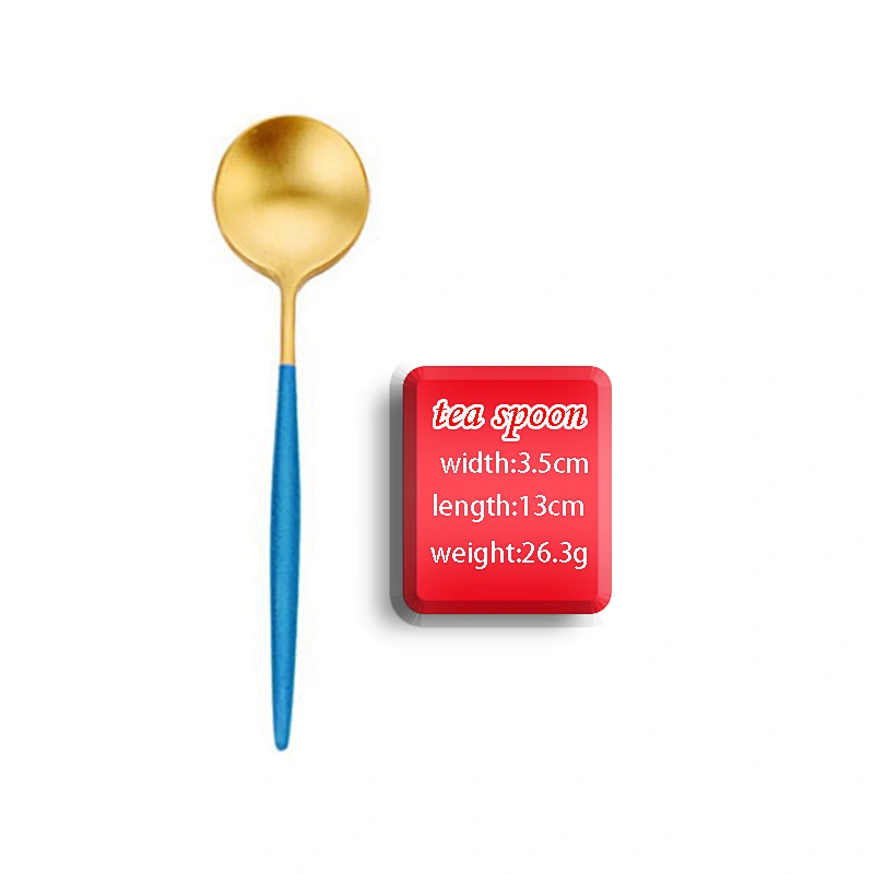 Custom Small Stainless Steel Cutlery Matte Gold Tea Spoon for Coffee, Dessert