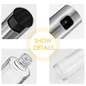 Metal Vinegar Dispenser, Olive Oil Sprayer Bottle For Cooking BBQ, Salad