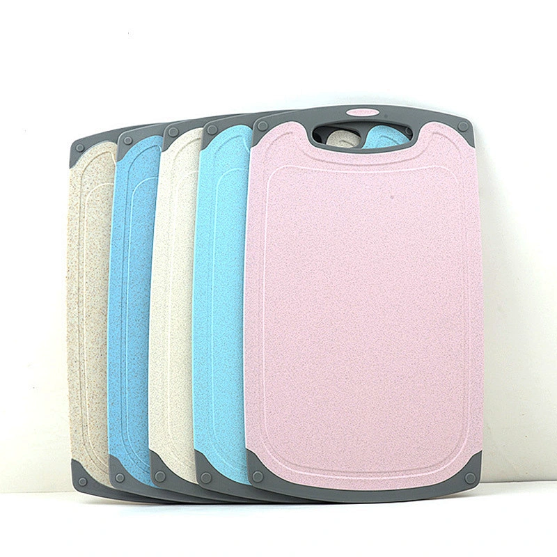 Kitchen Food Grade PP Plastic, Wheat Straw Cutting / Chopping Block or Board Set 3