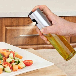 Metal Vinegar Dispenser, Olive Oil Sprayer Bottle For Cooking BBQ, Salad