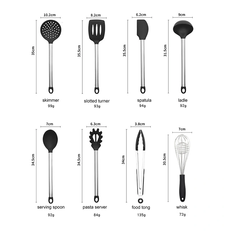 Hot Sale Kitchen Gadgets Steel and Silicone Pasta , BBQ Food Tong