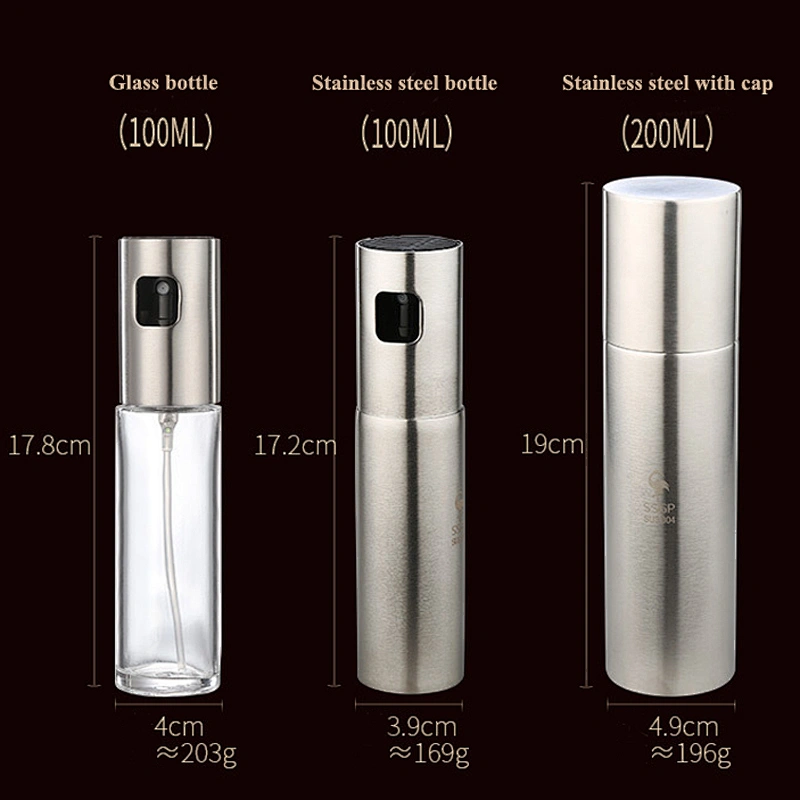 Metal Vinegar Dispenser, Olive Oil Sprayer Bottle For Cooking BBQ, Salad
