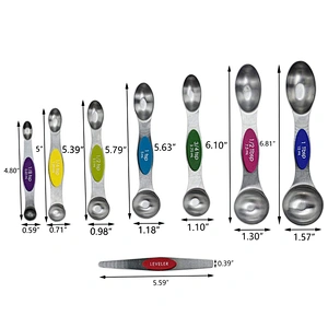 Premium Magnetic Double Ended Stainless Steel Measuring Spoons Set