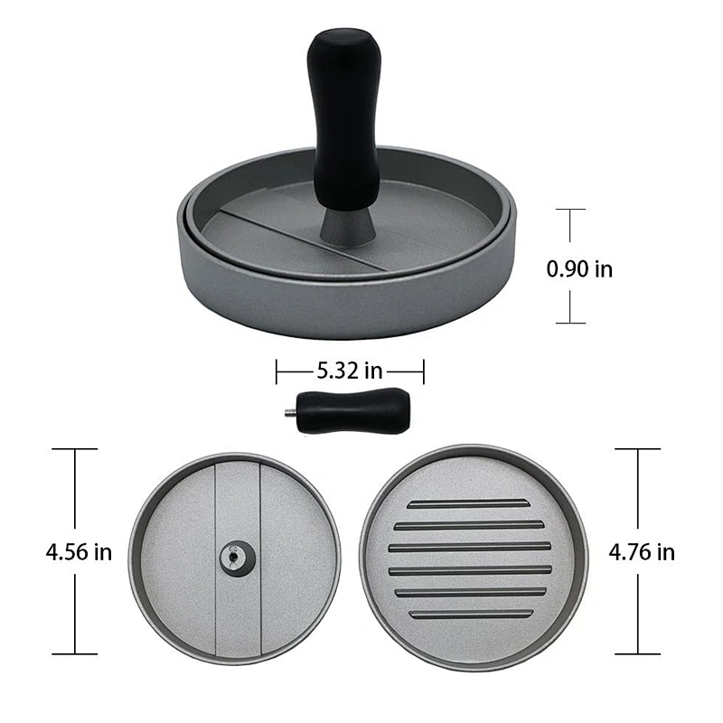 Non Stick Aluminum Alloy Hand Made Hamburger Press for Meat Pie Making