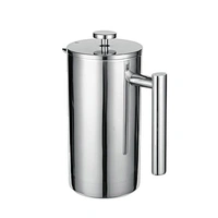 Sustainable Stainless Steel Double Wall Coffee French Press Maker Pot
