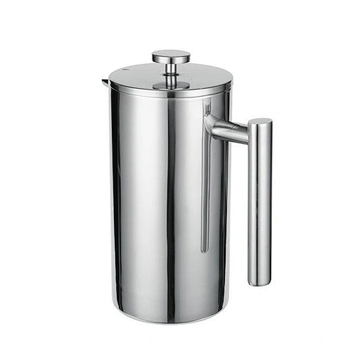Sustainable Stainless Steel Double Wall Coffee French Press Maker Pot