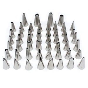 Multi Shape Cake Decorating Stainless Steel Piping Tips, Piping Nozzles
