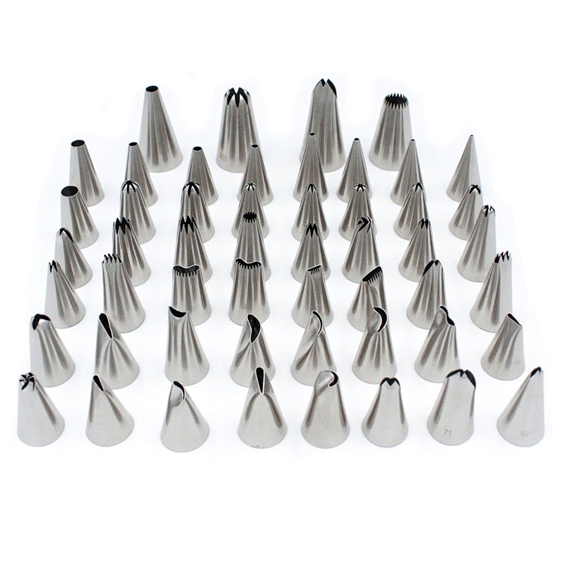 Multi Shape Cake Decorating Stainless Steel Piping Tips, Piping Nozzles