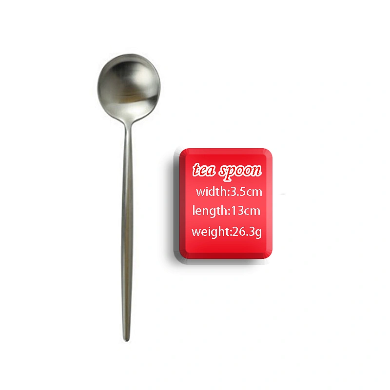 Gold Coated Metal, Stainless Steel Coffee, Dessert, Ice Cream, Tea Spoon With Long Handle