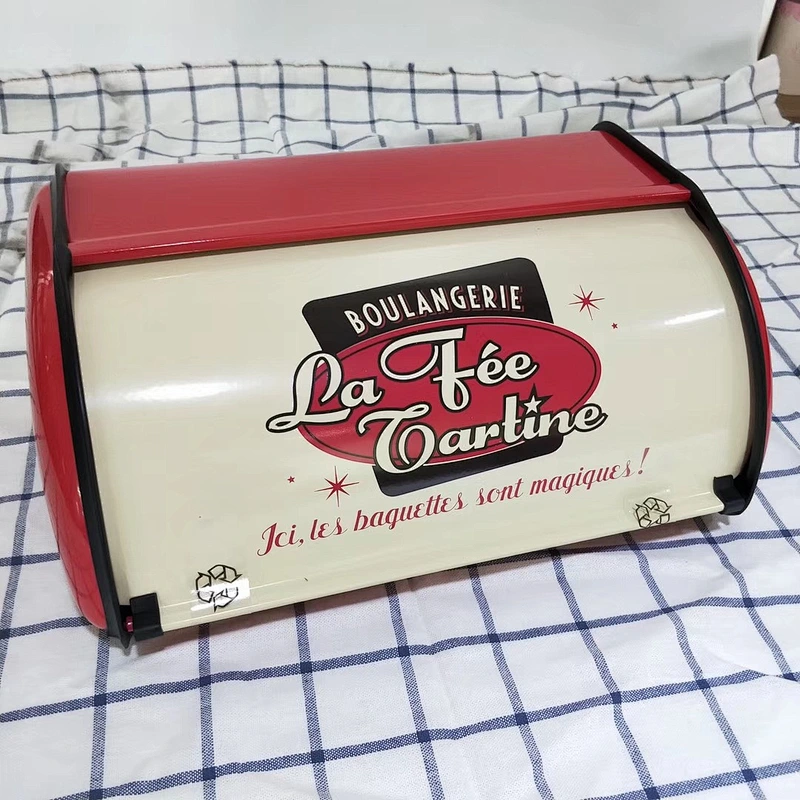 Kitchen Countertop Food Storage Metal, Stainless Steel Roll Top Bread Box