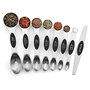 Premium Magnetic Double Ended Stainless Steel Measuring Spoons Set