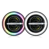 New 2021 RGB Angel Ring Head Light Motor Auto DRL Round Auto Headlamp Projector Motorcycle 7 inch RGB Car LED Headlight
