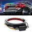 Universal Carbon Fiber Black Car Rear Roof Splitter Spoiler RGB Car Auto Tail Wing Lips Led Warning Lights Trim Strip