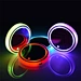 Color Changing Car Cup Holder Acrylic Bottle Mat Intelligent Luminous Water Drink Light Cup Coaster Car Accessories Lights Lamp