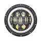 オートバイオフロードエンジェルアイラウンド 7 インチ 80 ワット LED ヘッドライト DRL プロジェクターラウンド Led ヘッドライト