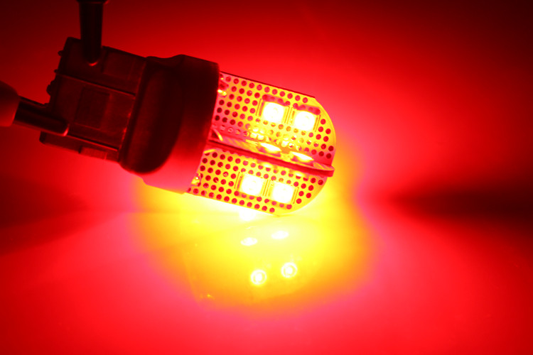 2020 新車 12V Led ライトと 3 年品質保証 7440 7443 T20 41SMD 2835 アンバー車のフロントリアターンシグナルライト